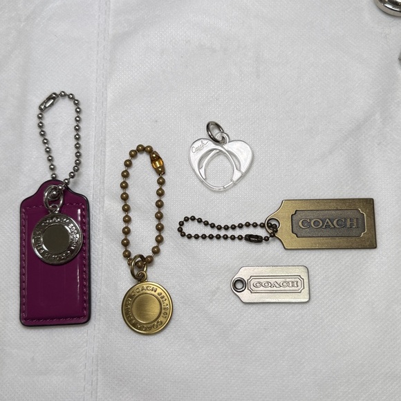 Coach Hangtags Metal or Leather or Mirror or Rings or Clear Heart Bid for Yours - Picture 6 of 16
